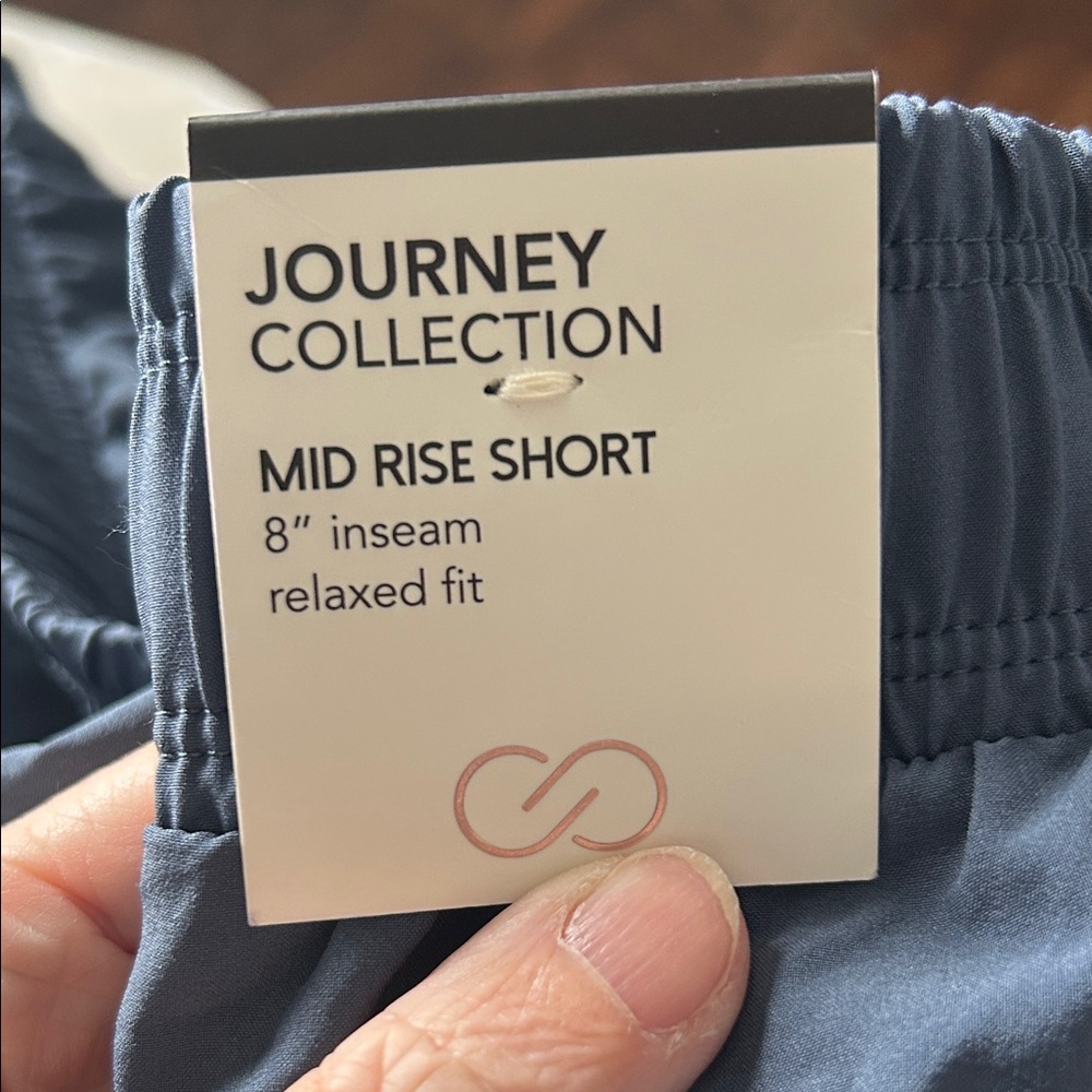 CALIA Journey Collection Mid Rise Relaxed Fit Blue Athletic Shorts Size Small - Picture 3 of 3
